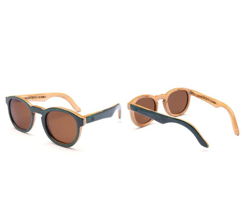 Alice Shoal 1004 Aguadulce Maple Wood Sunglasses Polarized Lenses Color Brown
