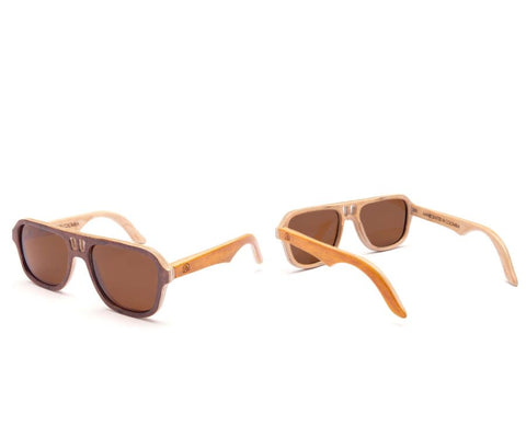 Alice Shoal 1013 Fort Bay Maple Wood Sunglasses Polarized Lenses Color Black