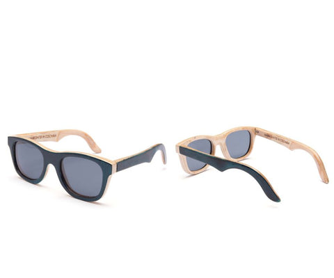 Alice Shoal 1002 La Paz Maple Wood Sunglasses Polarized Lenses Color Black