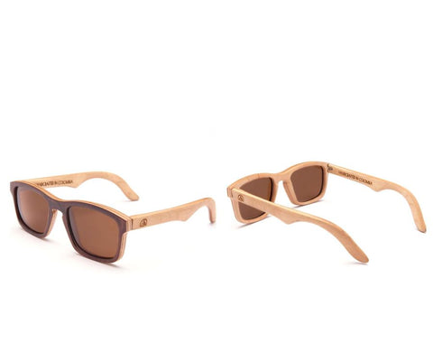 Alice Shoal 1006 Cayo Cangrejo Maple Wood Sunglasses Polarized Lenses Color Brown