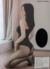 CLEARANCE -  ELEGANT UP  Mock Crochet Top Bodystocking Crotchless