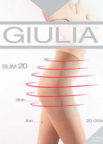 Giulia NOIR 20 Open Crotch Pantyhose