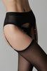 Maison Close 605828 20 Den Sheer Cut and Curled Stockings Black