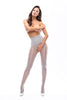 MissO Seamless Crotchless Pantyhose Silver P703