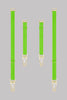 Maison Close Signature Neon Green Stocking Suspender Straps