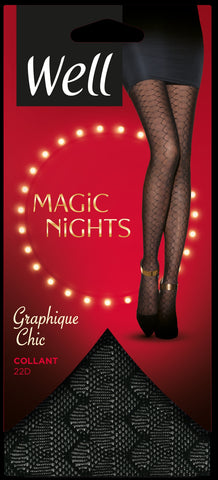 Well Magic Nights Bijou Seduction Pantyhose MADE IN FRANCE