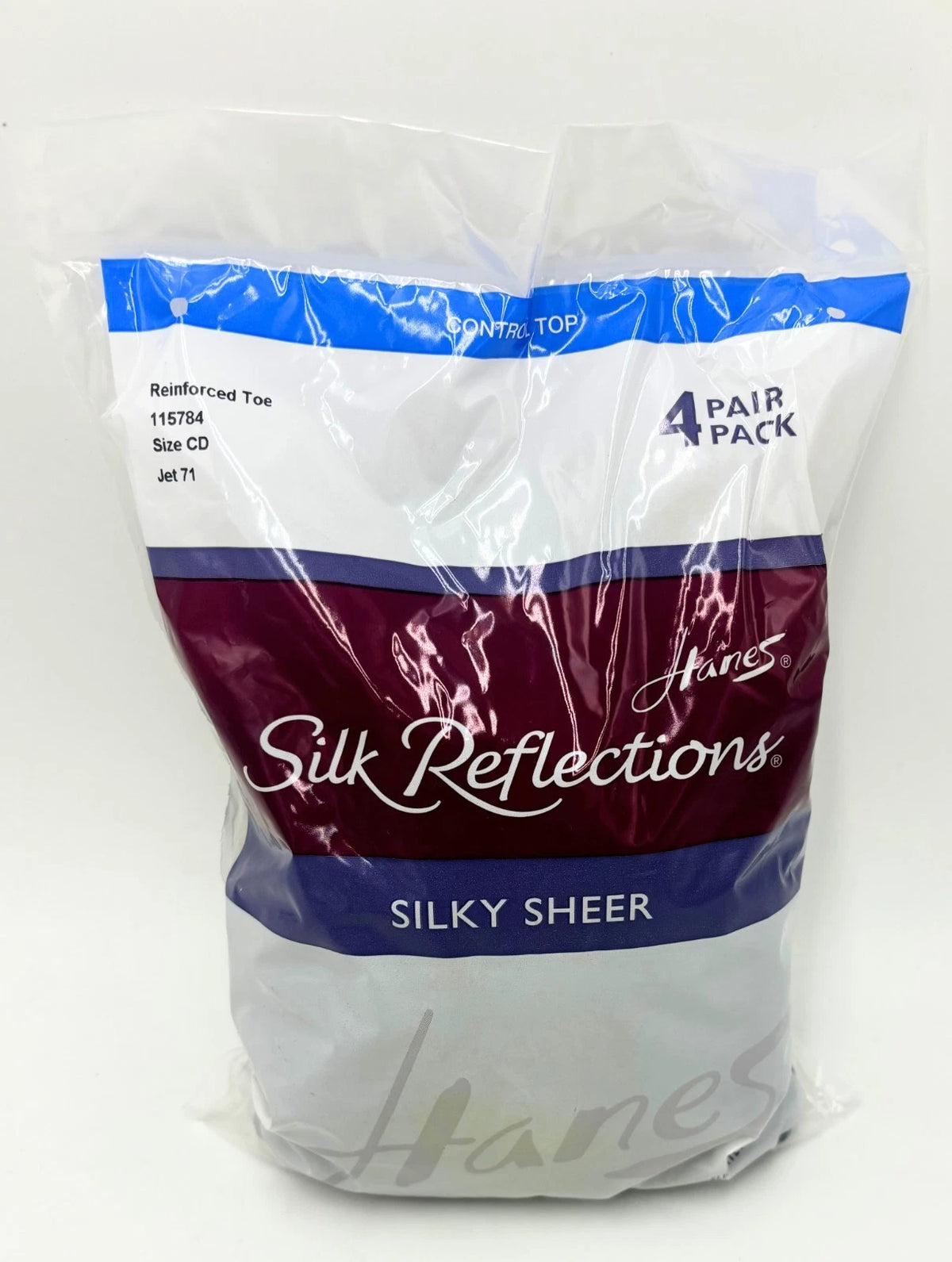 Hanes Silk Reflections Silky Sheer Control Top Reinforced Toe 4 PACK