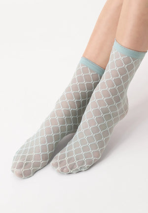 Oroblu Geometry 20 Sheer Socks with Tulle effect