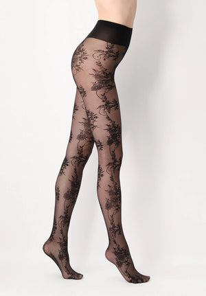 Oroblu Lacelike 30 Sheer Tights Floral Lace Effect