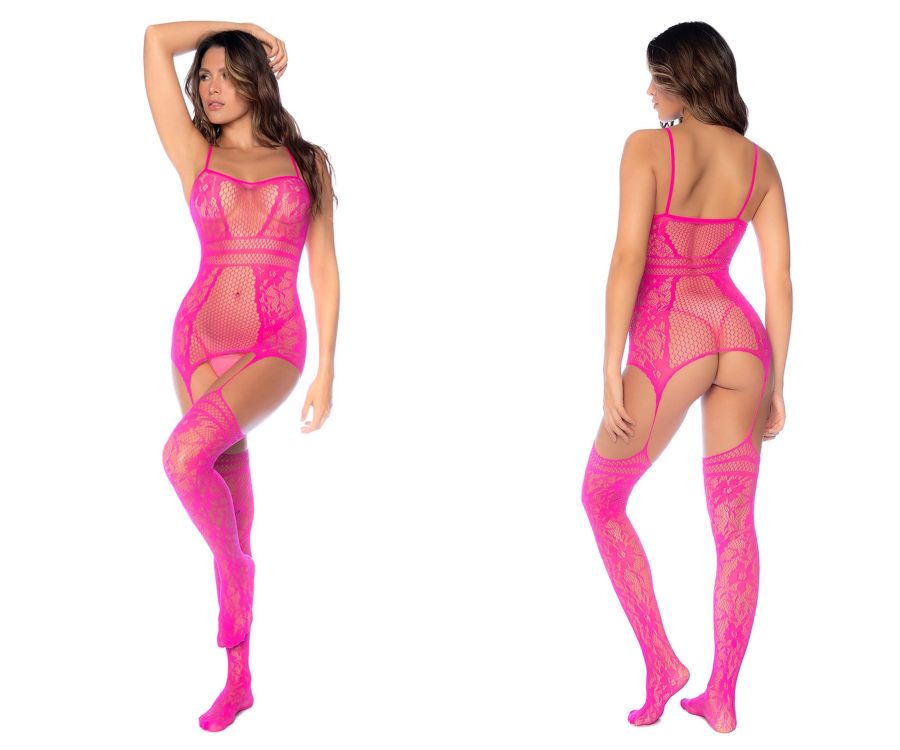 Mapale 1105 Fishnet Bodystocking Color Neon Pink