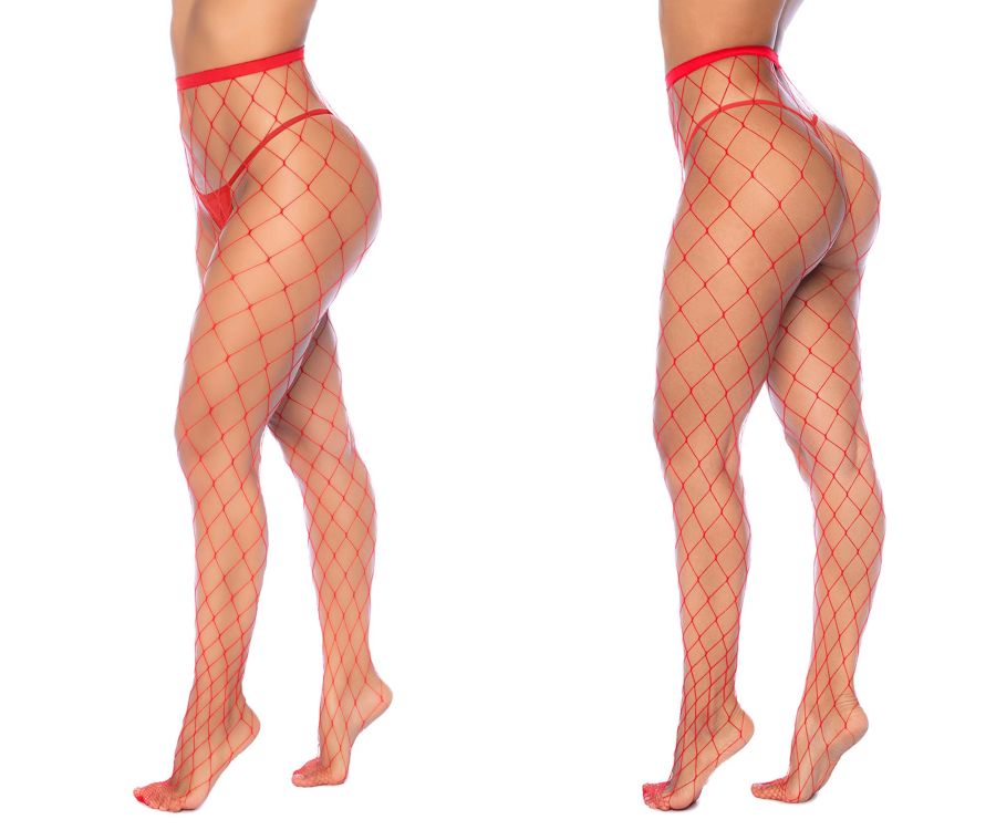 Mapale 1106 Fence Net Pantyhose Color Red