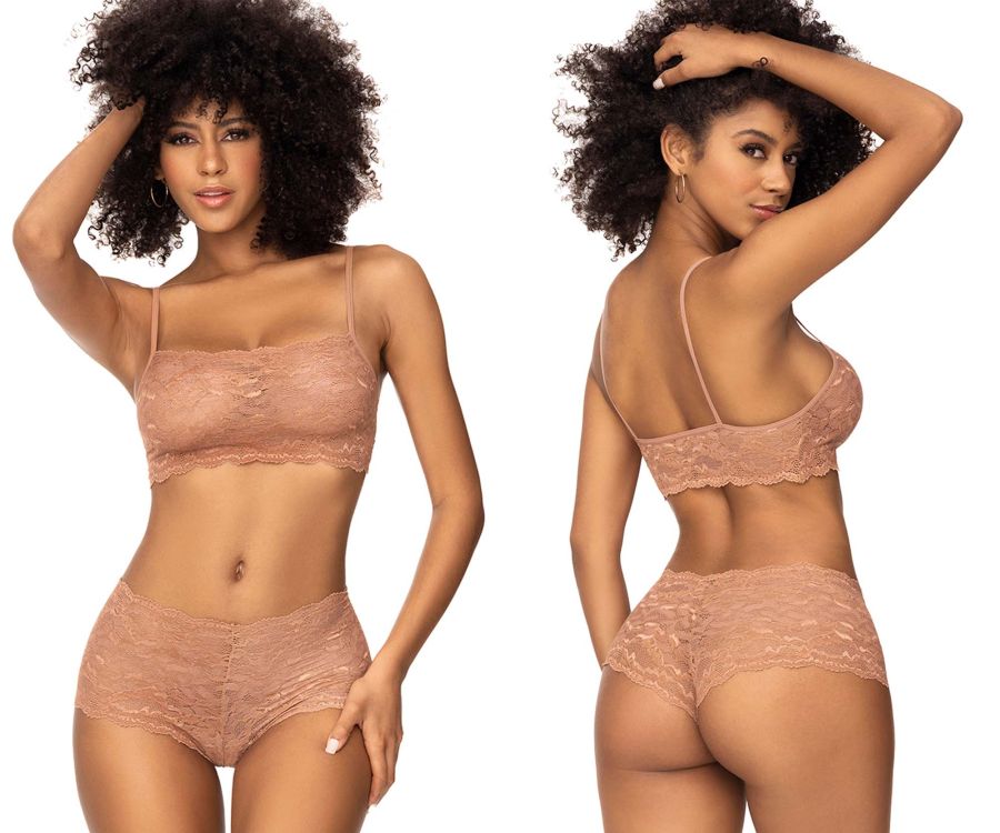 Mapale 206 Panty and Top Lace Set Color Taupe