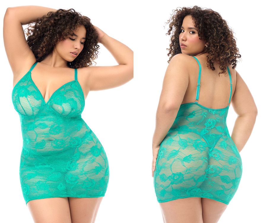 Mapale 7613X Babydoll with matching Panty Color Wild Teal