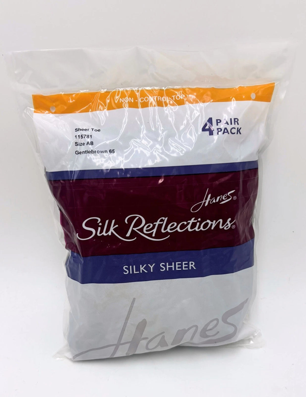 Hanes Silk Reflections Silky Sheer Non-Control Top Sheer Toe 4 PACK