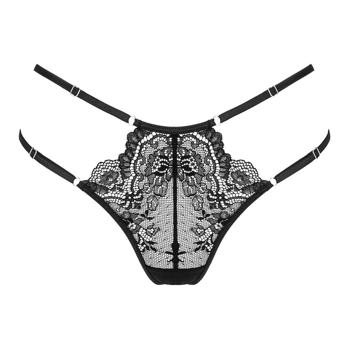 Kotek ST003  Black Floral Thongs