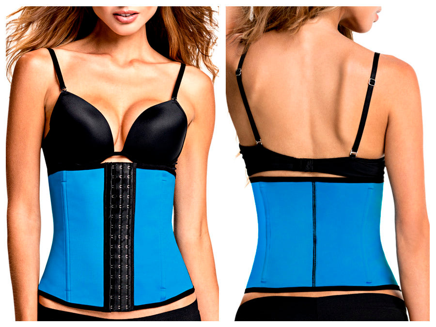 TrueShapers 1061 Latex free Workout Waist Training Cincher Color Turquoise