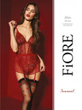 Fiore ALICE 20 DEN Stockings With Red Heart-Shaped Patterns Sensual Collection