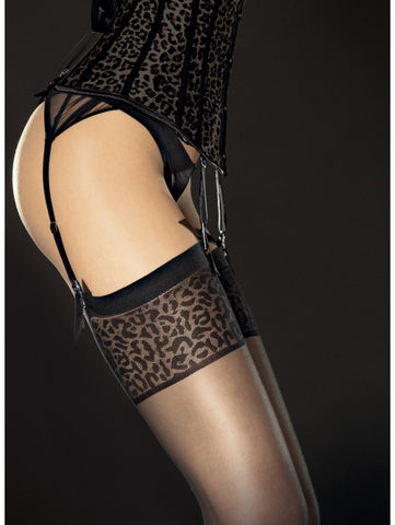 Fiore VESPER 20 DEN Lace Top Seamed Stockings Sensual Collection