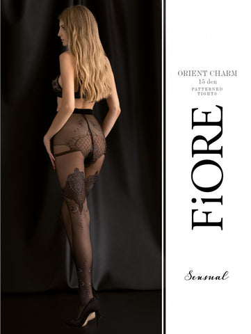 Fiore FLIRTY 20 DEN Heart Top Stockings Sensual Collection
