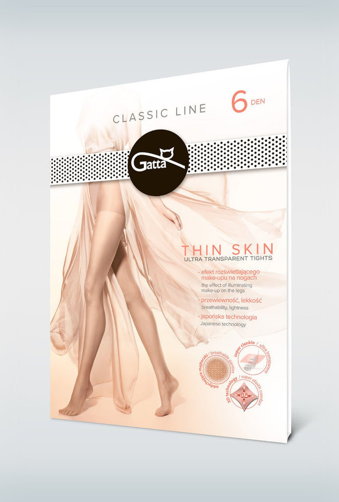 Gatta Thin Skin Ultra Sheer Breathable Pantyhose 6 Den