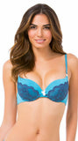 CLEARANCE - Rene Rofe More Amore Blue Lace Bra