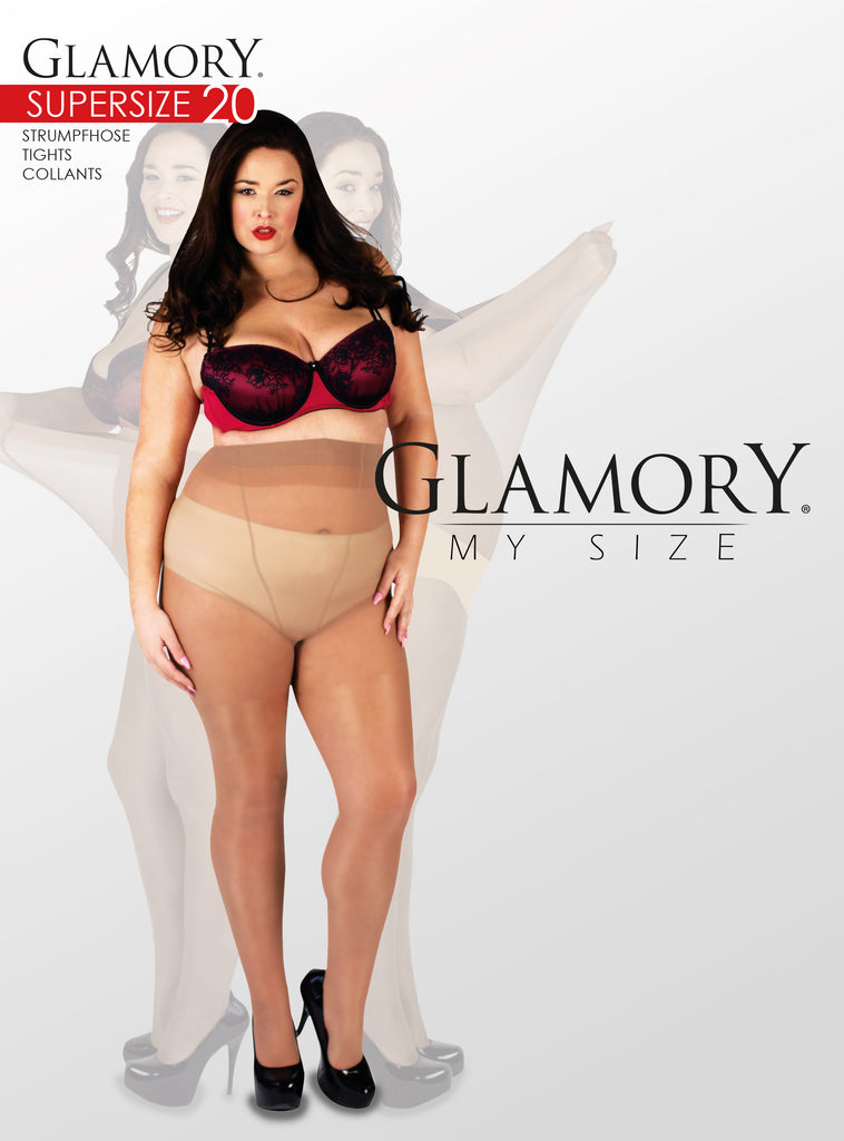 Glamory Satin 20 XT Super Size Pantyhose