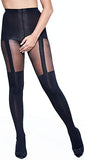 Miss Naughty Mock Suspender Crotchless Pantyhose MISS03