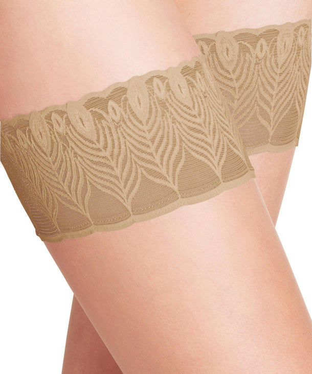 NEW 3 pair of Falke shelina 12 shimmer lace top thigh highs