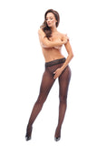 MissO Seamless Crotchless Pantyhose with Lace Top P707