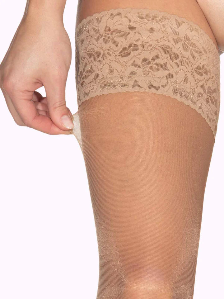 VIENNEMILANO ISABELLA 15 DEN Sheer Thigh Highs - MADE IN ITALY