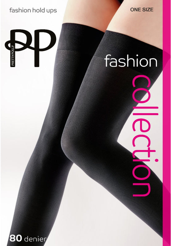 Pretty Polly 80 Denier Opaque Banded Thigh Highs – Elegant Up